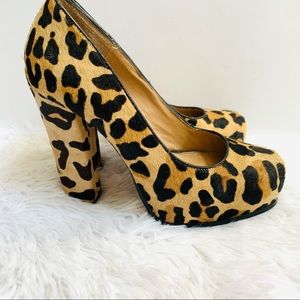 Steve Madden Leopard Calf Hair L Sarina-l Pumps